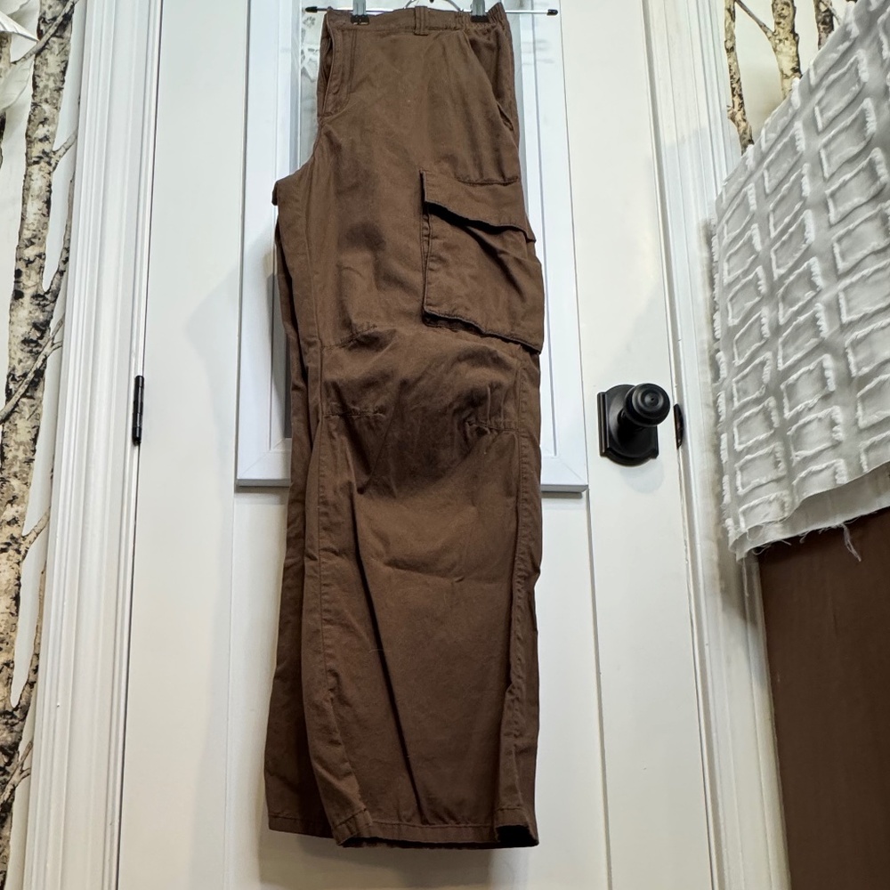 H&M Brown Cargo Pants - Elastis Waist